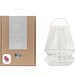Originalhome Lampion tragbare Laterne aus recyceltem Material, hellgrau