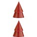 Originalhome Weihnachtsbaum Kerze M, 2er Set, rot
