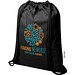 Peru Blend 180 g/m² Sportbeutel aus GRS recycelter Baumwolle 5L, schwarz