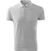 Polohemd Herren Pique Polo, XL, hellgrau melliert