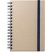 PROUST. A5 Notizbuch mit Ringen, fester Einband, aus Zuckerrohrpapier (80% zuckerrohr) mit unbedruckte Seiten, Blau
