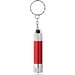 RE-LERGAN. Schlüsselanhänger aus Aluminium (92% recycelt) mit 3-Licht-LED-Taschenlampe, Rot