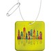 RFX™ H-20 quadratischer reflektierender PVC-Anhänger, neongelb