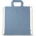 RISSANI. Tragetasche/Turnbeutel (2in1) aus recycelter Baumwolle (70%) und polyester (30% rPET) (140 g/m²), Blau