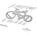 ROMINOX® Key Tool // Bicycle - 19 functions (Fahrrad), silber