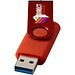 Rotate USB-Stick 3.0 aus Metall, hellrot, 16GB