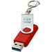 Rotate USB-Stick 3.0 mit Schlüsselanhänger, hellrot, 128GB