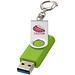 Rotate USB-Stick 3.0 mit Schlüsselanhänger, limone, 128GB