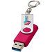 Rotate USB-Stick 3.0 mit Schlüsselanhänger, magenta, 128GB