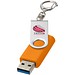 Rotate USB-Stick 3.0 mit Schlüsselanhänger, orange, 128GB