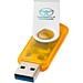 Rotate USB-Stick 3.0 transparent, orange, 32GB