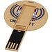 Runder ausklappbarer USB Stick, Kraftpapier, 64GB