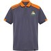 Samurai Kurzärmeliges Poloshirt mit antibakterieller Wirkung, 160 g/m2, unisex, blei/orange, S