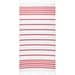 SARDENHA. Strandtuch aus Baumwolle (70% recycelt) und Polyester (30% recycelt) (180 g/m²), Rot
