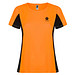 Shanghai Sport T-Shirt für Damen, Fluor Orange / schwarz, 2XL