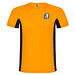Shanghai Sport T-Shirt für Herren, Fluor Orange / schwarz, 2XL