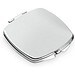 SHIMMER. Doppelter Taschenspiegel aus Metall, Silber