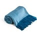 SMOOTH. Decke aus 100% Acryl mit einem Band für Personalisierungskarte (270 g/m²), Blau