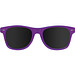 Sonnenbrille aus Kunststoff im Nerdlook, UV 400 Schutz, violett