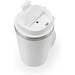 SPITZ. Reisebecher aus Edelstahl (90 % recycelt) und Außenwand aus PP mit matter Oberfläche 440 ml, Weiß