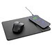 Swiss Peak RCS recyceltes 10W Wireless-Charging PU Mauspad, schwarz
