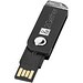 Swivel Rectangular USB-Stick, schwarz, 2GB