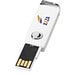 Swivel Rectangular USB-Stick, weiss, 4GB