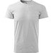 T-Shirt Herren Basic, 2XL, hellgrau melliert