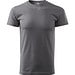 T-Shirt Herren Basic, S, stahlgrau