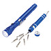 Set Tool mit Taschenlampe Bits & Light, kobaltblau