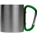 Tasse aus Metall mit Karabinerhaken, grün Tasse aus Metall mit Karabinerhaken, grün