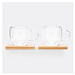 Tassen-Set BAMBOO DUO,braun, transparent