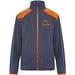 Terrano Mikrofleecejacke, unisex, blei/orange, 2XL