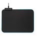 THORNE MOUSEPAD RGB. Gaming-Mauspad mit RGB-LED-Leuchten aus Polyester, Schwarz