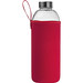 Trinkflasche mit Neoprensleeve 1,0 l, rot