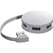 USB-Hub aus Kunststoff mit 4 Anschlüssen, weiss USB-Hub aus Kunststoff mit 4 Anschlüssen, weiss