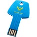 USB-Stick Schlüssel, hellblau, 1GB
