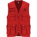 Venera Arbeitsweste mit V-Ausschnitt und mehreren Taschen, 200 g/m2, rot, XL
