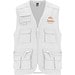 Venera Arbeitsweste mit V-Ausschnitt und mehreren Taschen, 200 g/m2, weiss, L