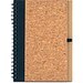 VICENTE. B6-Notizbuch aus Kork und Recyceltes Polyester (100% rPET) mit Kugelschreiber, Schwarz