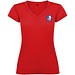 Victoria T-Shirt mit V-Ausschnitt für Damen, rot, S