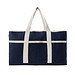 VINGA Volonne AWARE™ Strandtasche aus recyceltem Canvas, navy blau, off white