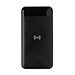 Wireless Powerbank aus RCS Standard recyceltem Kunststoff, schwarz