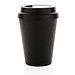 XD COLLECTION Wiederverwendbarer doppelwandiger Kaffeebecher, 300 ml, schwarz