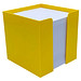 Zettelbox, 10 x 10 x 10 cm, gelb