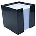 Zettelbox, 10 x 10 x 10 cm, schwarz