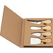 4-teiliges Käsemesserset mit Holzgriffen, beige 4-teiliges Käsemesserset mit Holzgriffen, beige