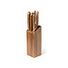 5-Messerblock aus Akazienholz, braun