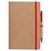 A5 Notizheft mit Kugelschreiber , rot