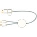 Alasia 30 cm 5-in-1 Kabel aus recyceltem Kunststoff für Datenübertragung und 27W Schnellladung, silber